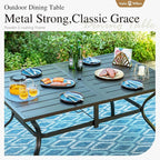 Sophia & William Patio Table and Chairs Set 7 Pieces, 6 Aluminium Patio Dining - Image 6