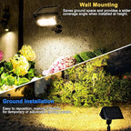 Solar Landscape Spotlights Outdoor Waterproof IP67, Warm White LED Spot Lights - Image 6