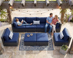 NICESOUL Outdoor Sofa Set of 8, Deep Seating Extra Large Patio Conversation Set - Image 2