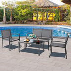 Vongrasig 4 Pieces Patio Furniture Set, Outdoor Patio Conversation Sets - Image 2