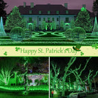 btfarm 4 Pack St Patricks Day Fairy Lights, 320LED 132FT Green Solar String - Image 5