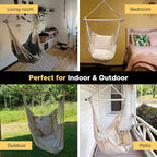ADVOKAIR Hammock Chair Swing, Heavy-Duty Hanging Rope Swing Seat Supports 500 - Image 7