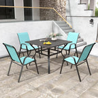 Patio Chairs Set of 8, Stackable Outdoor Dining Chairs - Image 7