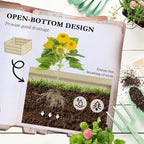 Outsunny Galvanized Raised Garden Bed, 73.5" Tall Outdoor Planter Box - Image 4