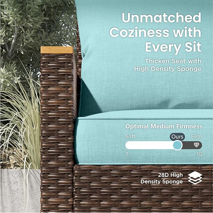 PHI VILLA Half-Moon Patio Furniture Set - Image 4