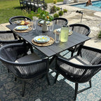 PURPLE LEAF Outdoor Dining Set for 12 All-Weather 14 Pieces Patio Aluminium - Image 2