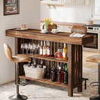 Tribesigns Large 2-Tier Bar Table, 63-Inch Mini Pub Table - Image 5