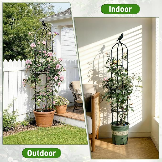 2 Pack Trellis for Climbing Planting Outdoor, 6ft Plant Trellis-Rustproof Metal - Image 6