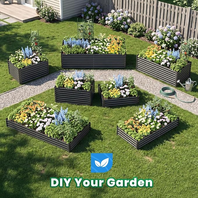 Quictent Galvanized Raised Garden Bed 4x3x1 Ft Metal Planter Box - Image 7