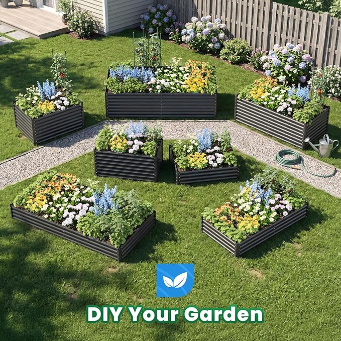 Quictent Galvanized Raised Garden Bed 4x3x1 Ft Metal Planter Box - Image 7