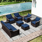 Joyside Wicker Patio Furniture Sets, 8 Pieces Upgraded Large Size Outdoor - Image 6
