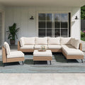 LAUSAINT HOME Outdoor Patio Furniture, 8 Piece Outdoor Sectional Sofa PE Rattan by LAUSAINTHOME