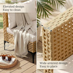 Devoko Patio Furniture Set 7 Piece Outdoor Sectional Sofa Hollow Rattan Patio - Image 3