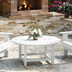 WestinTrends Malibu Low Outdoor HDPE Round Patio Coffee Table by WestinTrends