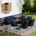 Joyside Wicker Patio Furniture Sets, 10 Pieces Upgraded Large Size Outdoor by Joyside