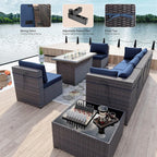 Kullavik 8 Pieces Outdoor Patio Furniture Set - Image 5