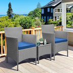 Yaheetech 3 Pieces Patio Porch Furniture Set, Outdoor PE Rattan Wicker - Image 2