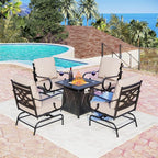 MFSTUDIO 5 Pieces Large Patio Sofa Conversation Set - Image 8