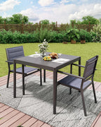 Aluminum Patio Dining Table for 2-4 Person, 34 in x 36 in Rectangle Outdoor - Image 3