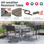 Pamapic 7-Piece Patio Dining Set - Image 6