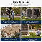 East Oak Screen House Tent Pop-Up, Portable Screen Room Canopy Instant Screen - Image 7