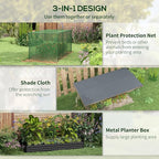 Outsunny 7.3 x 3.4 x 1 ft Galvanized Raised Garden Bed - Image 3