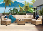 KIGOTY Patio Furniture Set, 7 Pieces Modular Outdoor Sectional Sofa, PE Rattan - Image 6