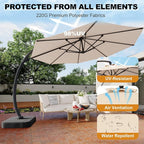GarveeLife 11FT Cantilever Patio Umbrella - Image 4