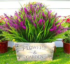 Artificial Plants Outdoor, Lavender Artificial Flowers Plastic Fake Faux - Image 5
