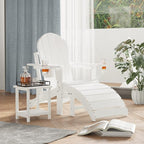 Sundale Outdoor Folding Plastic Adirondack Ottoman, All-Weather Adirondack - Image 9