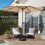 Best Choice Products 10ft Outdoor Table Compatible Steel Polyester Market Patio - Image 3