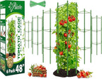 Riare 6 Pack 4 FT Tomato Cages for Garden- 48inches Heavy Duty Garden Stakes by Riare