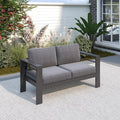 Solaste Outdoor Loveseat Aluminum Patio Furniture Sofa, All-Weather Metal by Solaste