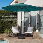 Best Choice Products 10ft Outdoor Table Compatible Steel Polyester Market Patio - Image 3