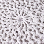 BIRDROCK HOME Round Pouf Ottoman | Cotton Braided Foot Stool - Image 7