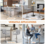 Yaheetech Bar Stools Set of 2, PU Leather Adjustable Swivel Barstools, - Image 7