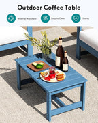 SERWALL 5 Pieces HDPE Outdoor Sofa Set - Image 5