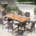 PHI VILLA Outdoor Dining Table for 6/8, Large Farmhouse Modern Furniture for - Image 2