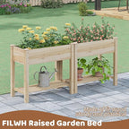 FILWH Raised Garden Bed with Legs Elevated Wooden Planter Box Stand Large - Image 5