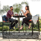 Best Choice Products 3-Piece Patio Bar Table Set, Outdoor Wicker Bar Height - Image 2