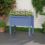 Raised Garden Bed with Drainage Hole Waterproof HDPE Elevated Planter Box with - Image 7