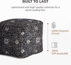 Anji Mountain 100% Handmade & Handcrafted Comfortable Home Décor Pouf Ottoman - Image 7