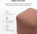 Anji Mountain 100% Handmade & Handcrafted Comfortable Home Décor Pouf Ottoman - Image 6
