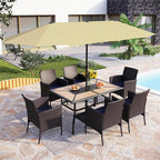 PHI VILLA 7 Piece Outdoor Dining Set by PHIVILLAThepioneerofcomfortablehouseholdsupplies