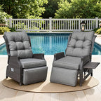 Outdoor Indoor Wicker Recliner by COMLAXFIELD