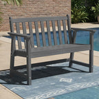 Ciokea 48" Outdoor Bench, HDPE Weatherproof Porch Bench, 2-Person Garden Benches by CIOKEA
