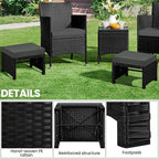Yaheetech Wicker Ottomans - Image 5