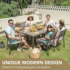 Devoko Patio Dining Set 7 Piece Outdoor Furniture - Image 7