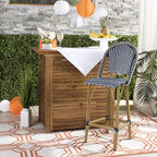 Safavieh PAT4008A Collection Ford Navy and White Indoor/Outdoor Stacking French - Image 2