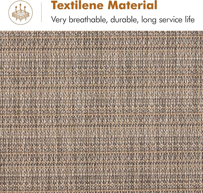 Yaheetech 2 Piece Patio Swivel Bar Stools Texteline Bistro Chairs - Image 8